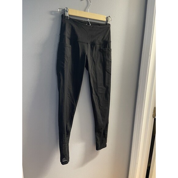 Vs Sport Black Leggings With Pockets And Bottom Lace Xs - Picture 2 of 10
